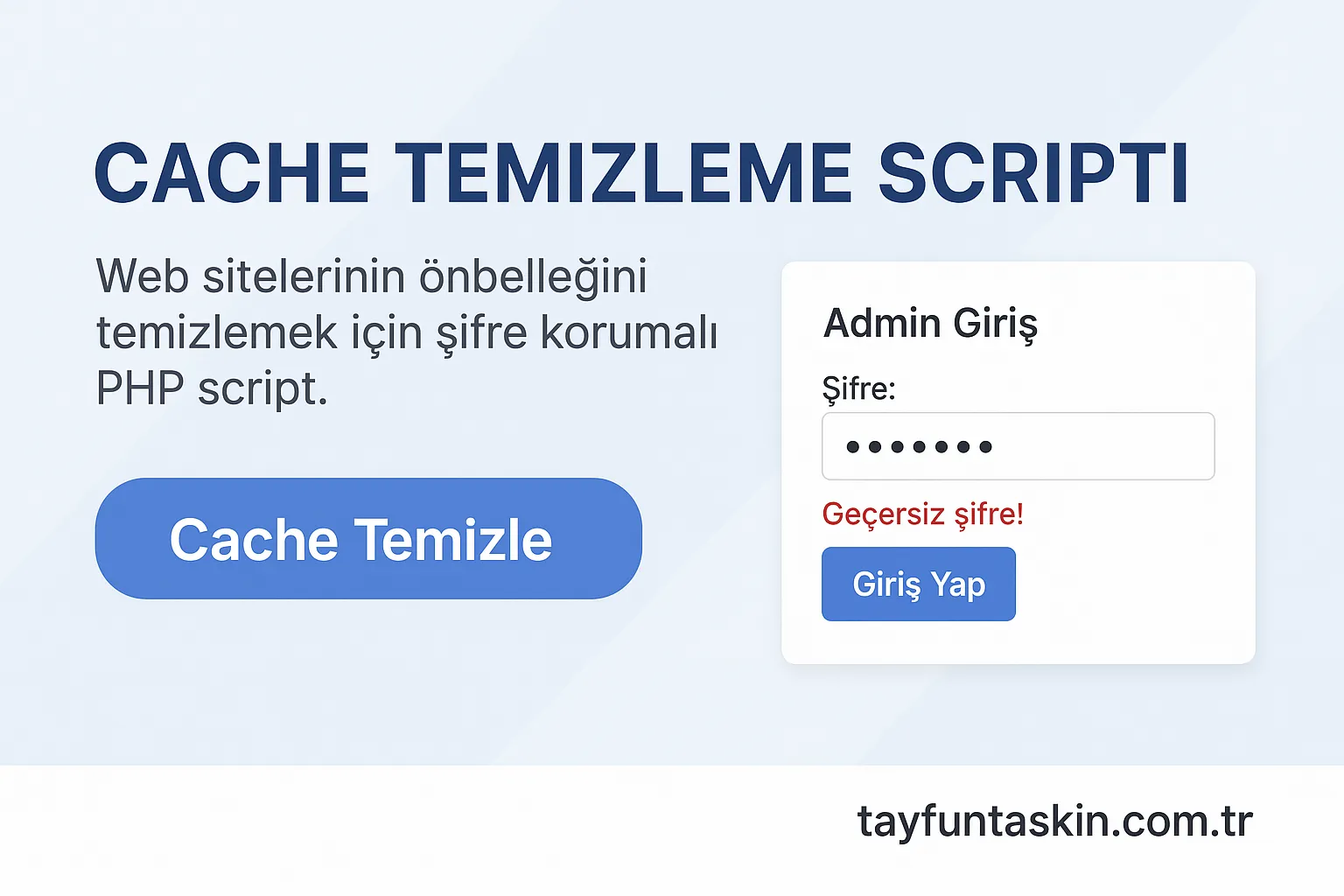 Prestashop Cache Temizleme İşlemini Kolaylaştıran PHP Scripti Kapak Resmi